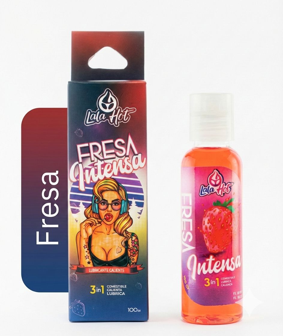 Lubricante 3 en 1 sabor fresa